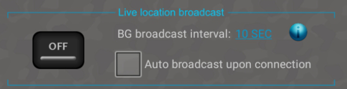 broadcast button enabled