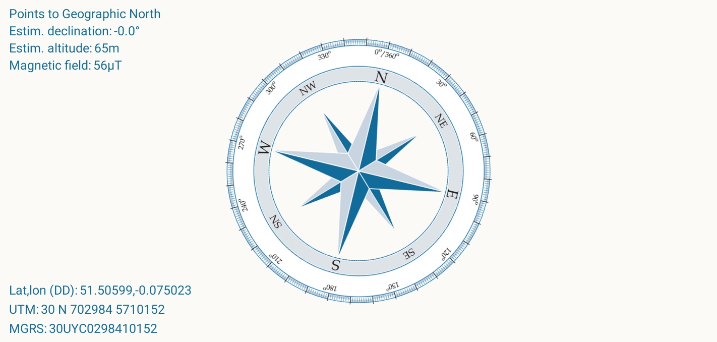 Compass screen