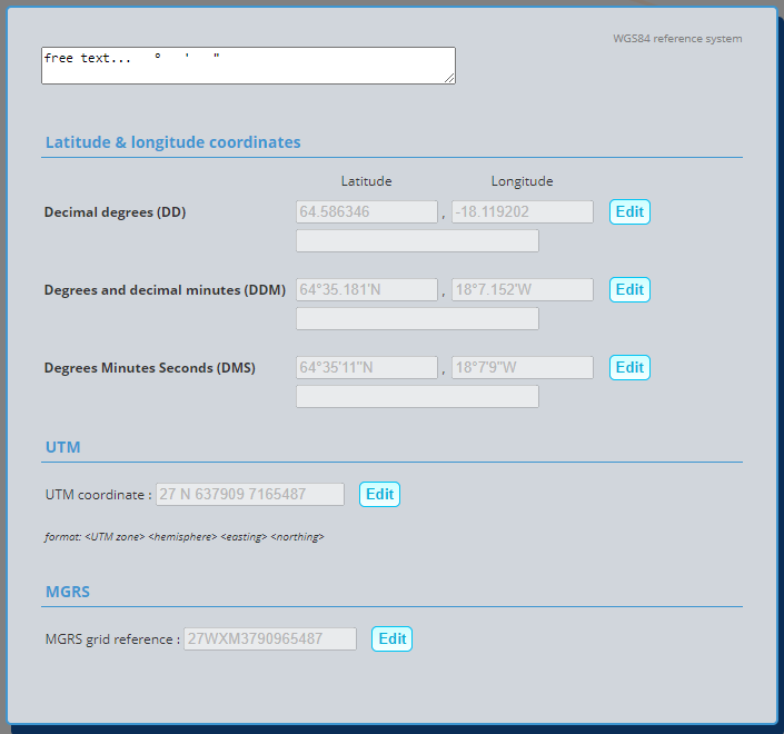 web interface fixed positions